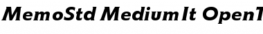 Download Memo Std Medium Italic Font