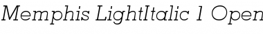 Download Memphis Light Italic Font