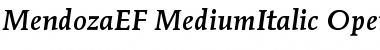 Download MendozaEF MediumItalic Font