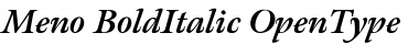 Download Meno BoldItalic Font
