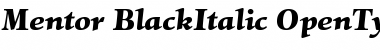 Download Mentor Black Italic Font