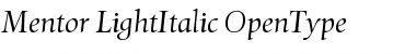 Download Mentor Light Italic Font