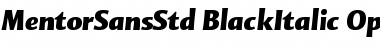 Download Mentor Sans Std Black Italic Font