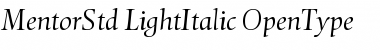 Download Mentor Std Light Italic Font