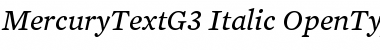 Download Mercury Text G3 Italic Font