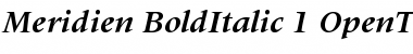 Download Meridien Bold Italic Font