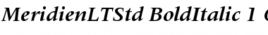 Download Meridien LT Std Bold Italic Font