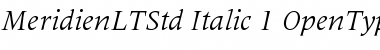 Download Meridien LT Std Italic Font