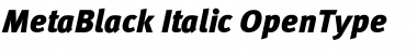 Download Meta Black Italic Font