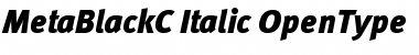Download MetaBlackC Italic Font