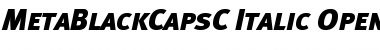 Download MetaBlackCapsC Italic Font