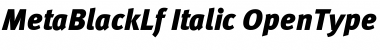 Download Meta Black Lf Italic Font