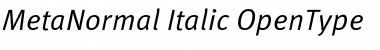 Download Meta Normal Italic Font