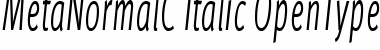 Download MetaNormalC Italic Font