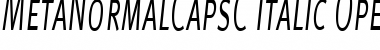 Download MetaNormalCapsC Italic Font