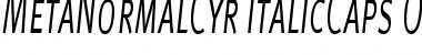 Download MetaNormalCyr-ItalicCaps Regular Font