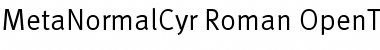Download MetaNormalCyr-Roman Regular Font