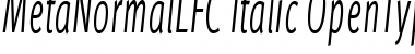 Download MetaNormalLFC Italic Font