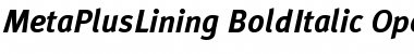 Download MetaPlusLining BoldItalic Font
