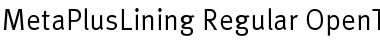 Download MetaPlusLining Regular Font