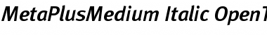 Download MetaPlusMedium Italic Font
