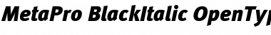 Download MetaPro-BlackItalic Regular Font