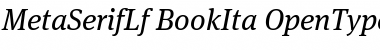 Download MetaSerifLf-BookIta Regular Font