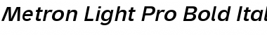 Download Metron Light Pro Bold Italic Font