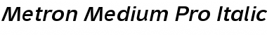 Download Metron Medium Pro Italic Font
