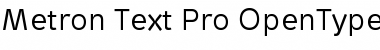 Download Metron Text Pro Regular Font