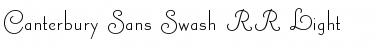 Download Canterbury Sans Swash RR Light Font