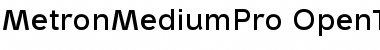 Download Metron Medium Pro Regular Font