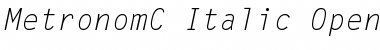 Download MetronomC Italic Font