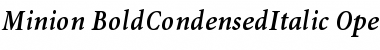 Download Minion Bold Condensed Italic Font