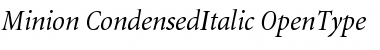 Download Minion Condensed Italic Font