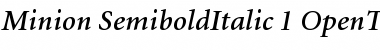 Download Minion Semibold Italic Font