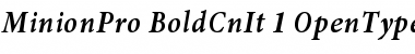 Download Minion Pro Bold Cond Italic Font