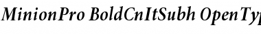 Download Minion Pro Bold Cond Italic Subhead Font