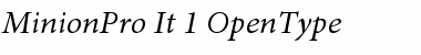 Download Minion Pro Italic Font