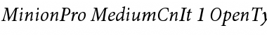Download Minion Pro Medium Cond Italic Font