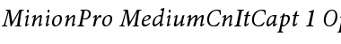Download Minion Pro Medium Cond Italic Caption Font