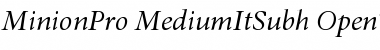 Download Minion Pro Medium Italic Subhead Font