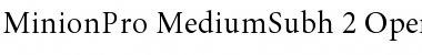 Download Minion Pro Medium Subhead Font
