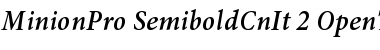Download Minion Pro Semibold Cond Italic Font