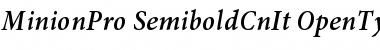 Download Minion Pro Semibold Cond Italic Font