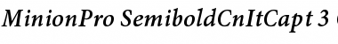 Download Minion Pro Semibold Cond Italic Caption Font