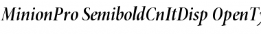 Download Minion Pro Semibold Cond Italic Display Font