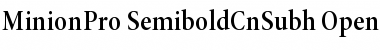 Download Minion Pro Semibold Cond Subhead Font