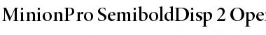 Download Minion Pro Semibold Display Font