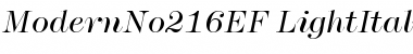 Download ModernNo216EF LightItalic Font